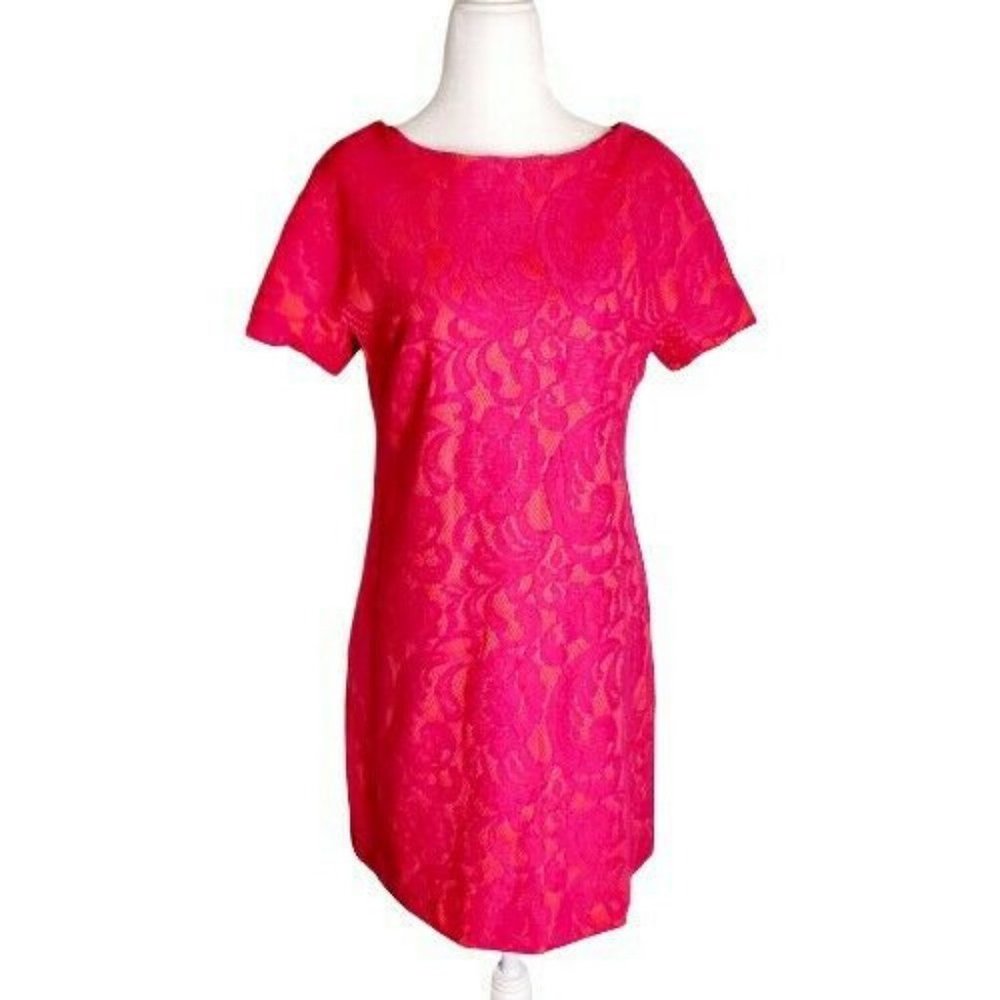 Cynthia Steffe Orange/Pink Sheath Dress